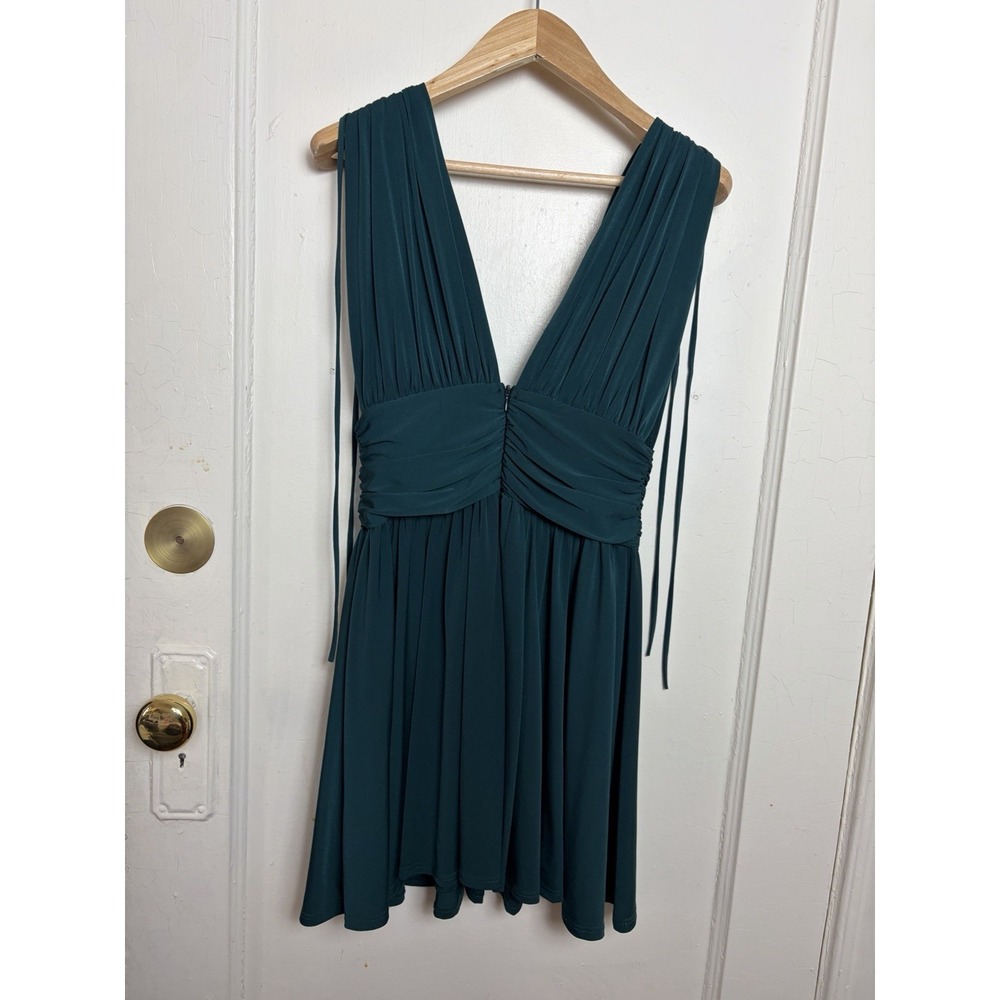 Lucy‎ In The Sky Fit & Flare Dress Dark Green Size Medium - Picture 5 of 5